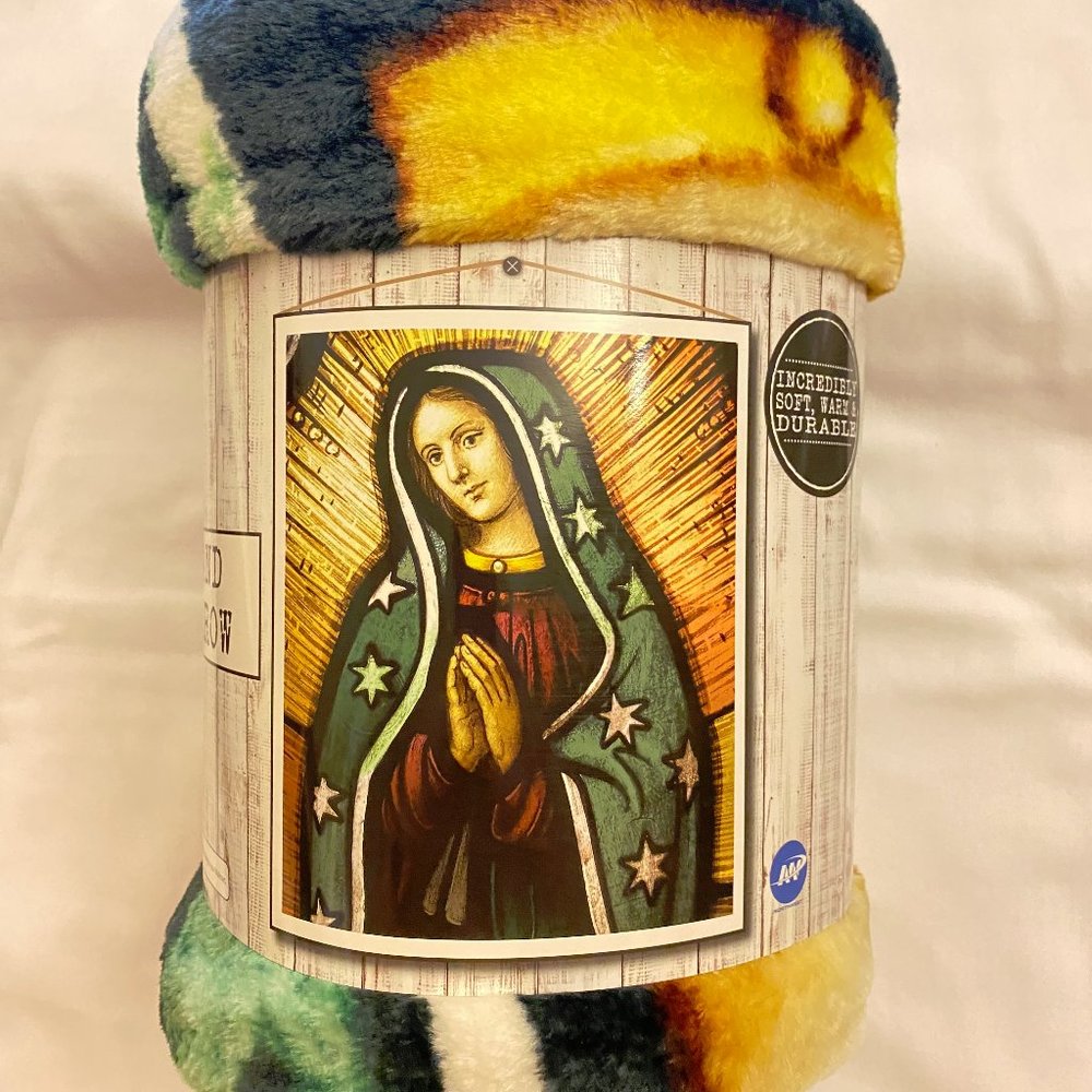 New ~ Heartland Plush Throw Blanket ~ Virgin Mary